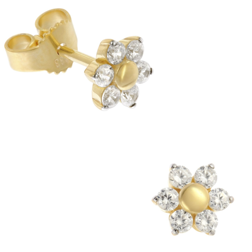 GLIZZ GL8353 Damen-Ohrringe Gold 333/8K Zirkonia Ohrstecker