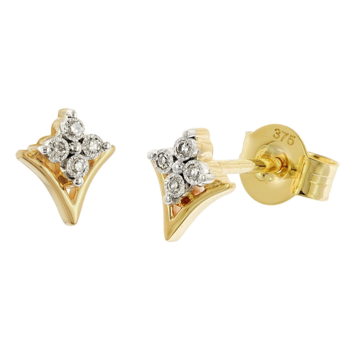 GLIZZ GL8632 Damen-Ohrringe Gold 333/8K Diamant-Ohrstecker