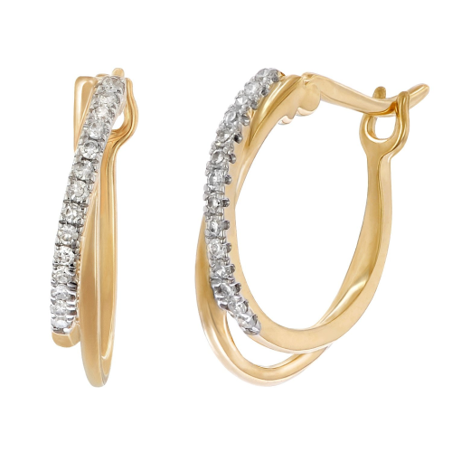 GLIZZ GL8634 Diamant-Ohrringe Gold 333/8K Creolen