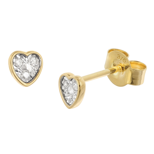 GLIZZ GL8638 Damen-Ohrringe Diamant-Ohrstecker Gold 333/8K