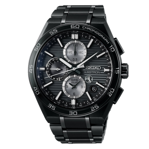 Seiko SSH179J1 Astron GPS Solar Herrenuhr Chronograph Titan/Schwarz