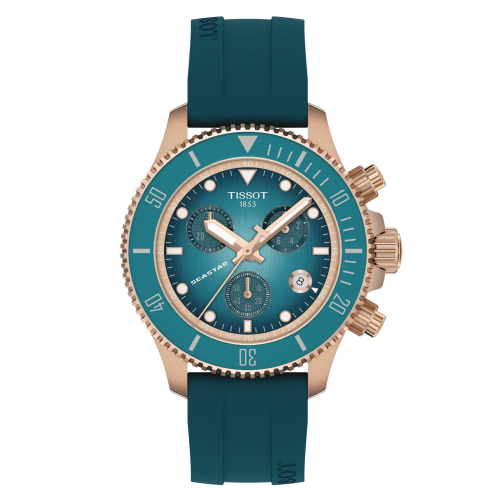Tissot T120.217.37.041.00 Taucher-Armbanduhr Seastar 1000 Chronograph Türkis