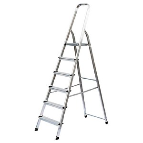 MUNK Stehleiter 11127 alu 6 Stufen, H: 204,5 cm