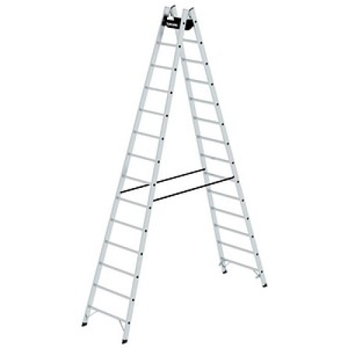 MUNK Gelenkleiter 33028 alu 2x 14 Sprossen, H: 407,0 cm