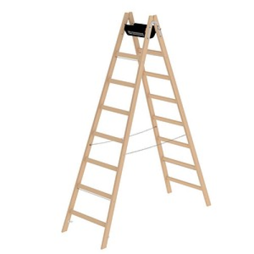 MUNK Gelenkleiter 33216 natur 2x 8 Sprossen, H: 234,0 cm
