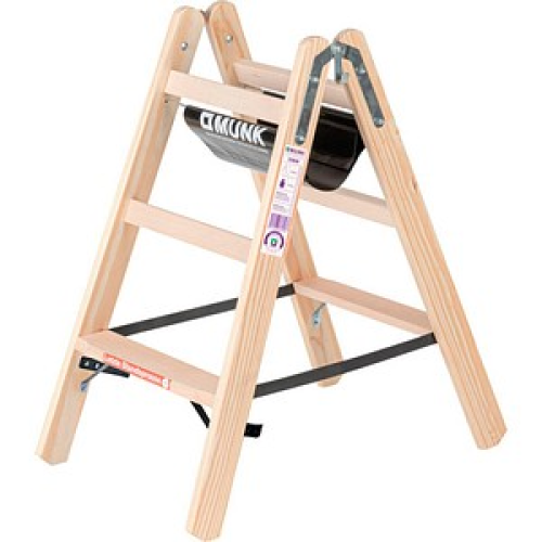 MUNK Gelenkleiter 33806 natur 2x 3 Sprossen, H: 97,0 cm