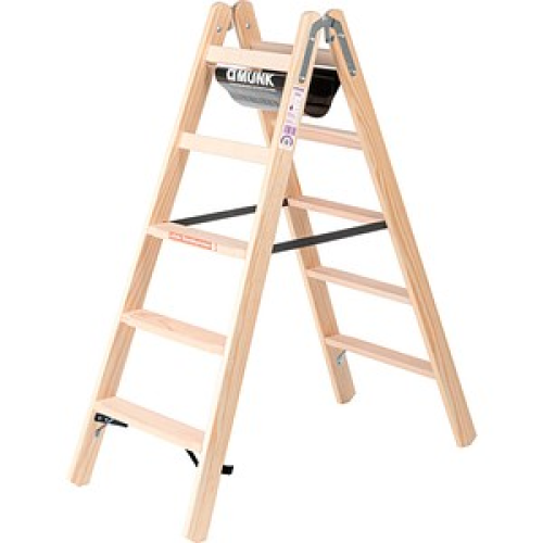 MUNK Gelenkleiter 33810 natur 2x 5 Sprossen, H: 139,0 cm