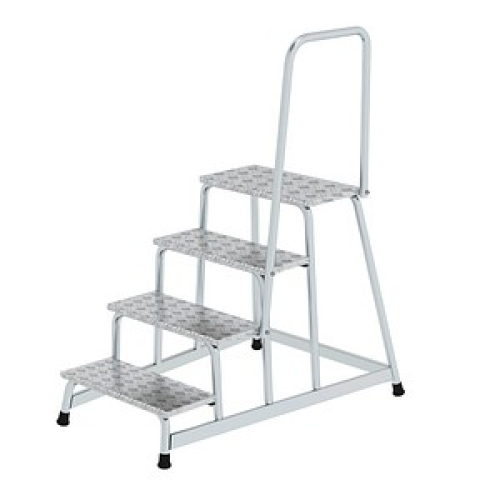 MUNK Montagetritt mit Handlauf 50044 alu 4 Stufen, H: 80,0 cm