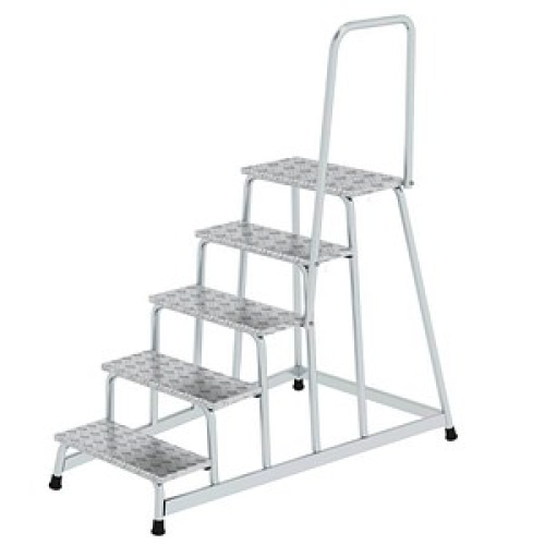 MUNK Montagetritt mit Handlauf 50045 alu 5 Stufen, H: 100,0 cm