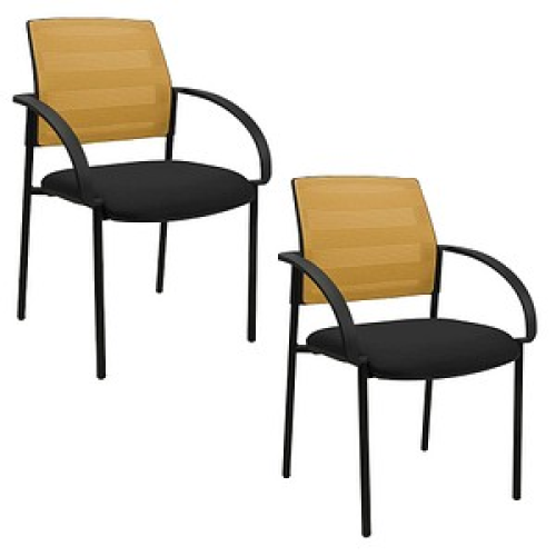 2 Topstar Besucherstühle AIRWORK MEETING 10 BB200BMT0CX9 ocker, schwarz Stoff