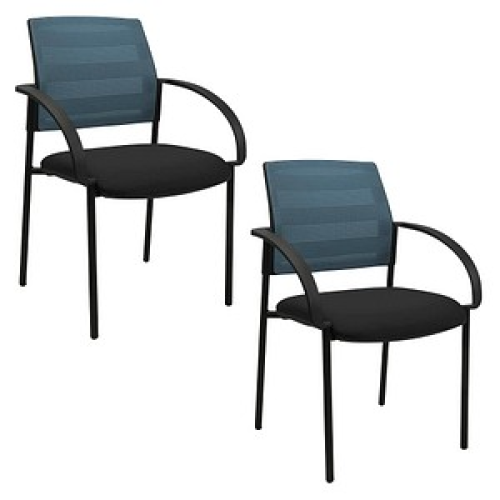 2 Topstar Besucherstühle AIRWORK MEETING 10 BB200BMT0CX6 petrol, schwarz Stoff