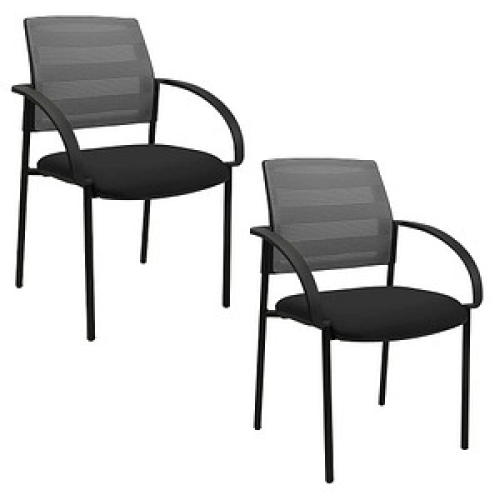 2 Topstar Besucherstühle AIRWORK MEETING 10 BB200BMT0CX3 grau, schwarz Stoff