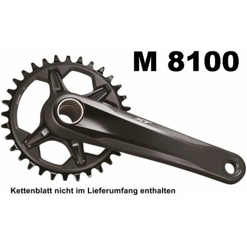 Shimano Kurbelgarnitur FC-M8100-12 Deore XT 175mm schwarz