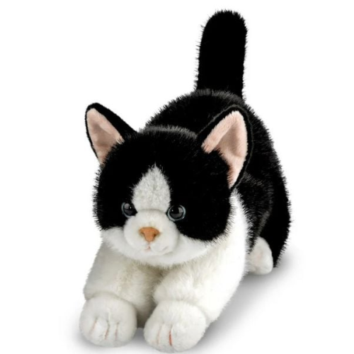 Aurora 61613 - Borealis Cat Domino Tuxedo, Katze schwarz-weiß, Plüschtier, 30 cm
