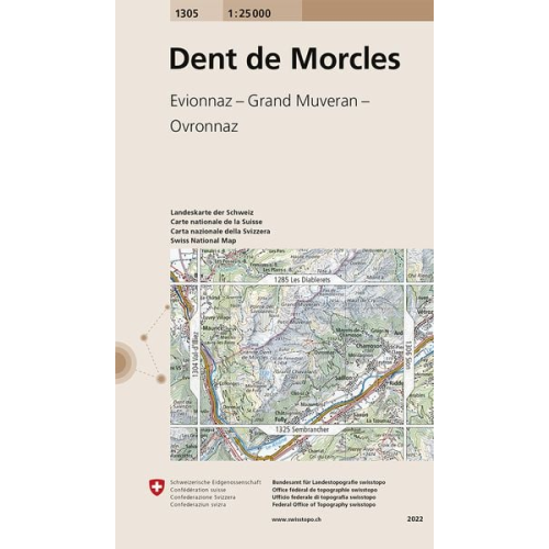 Bundesamt für Landestopografie swisstopo - Swisstopo 1 : 25 000 Dent de Morcles