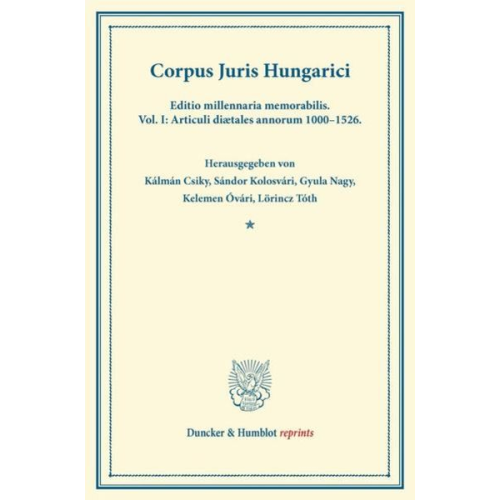 Corpus Juris Hungarici.