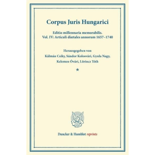 Corpus Juris Hungarici.
