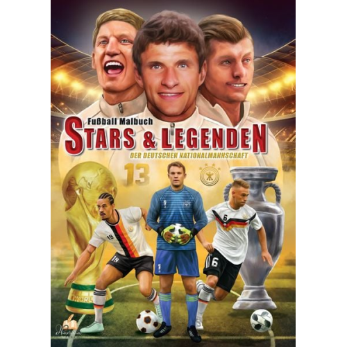 Josef Mickey Müller - Fußball-Malbuch STARS & LEGENDEN der deutschen Nationalmannschaft ab 6 Jahren mit 50 Motiven zum Ausmalen - ohne Spielersteckbrief