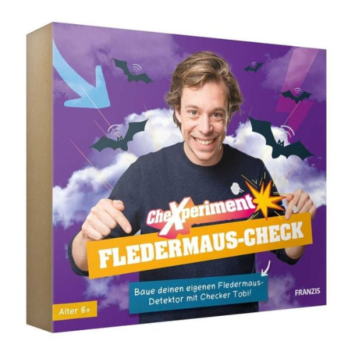 Franzis 504115 - CheXperiment Fledermaus-Check, Ultraschall-Detektor, Bauset mit Checker Tobi