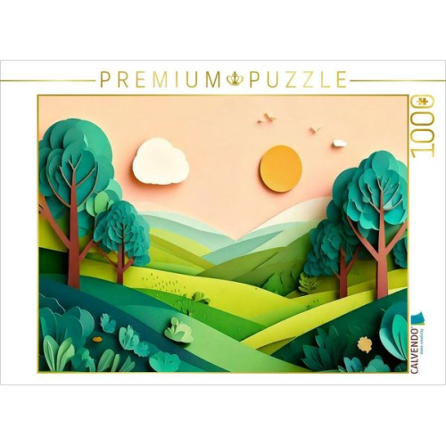 CALVENDO Puzzle Juni: Wärme und Licht erfüllt das ganze Land, Schatten bieten vor allem die voll belaubten Bäume. | 1000 Teile Lege-Größe 64x48cm Foto