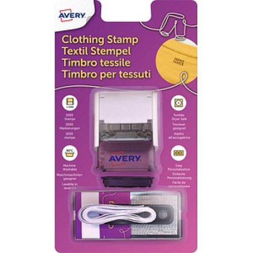 AVERY Zweckform Textilstempel  selbstfärbend schwarz ohne Logo