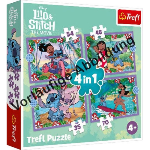 4 in 1 Puzzle 35, 48, 54, 70 Teile – Lilo & Stich Film