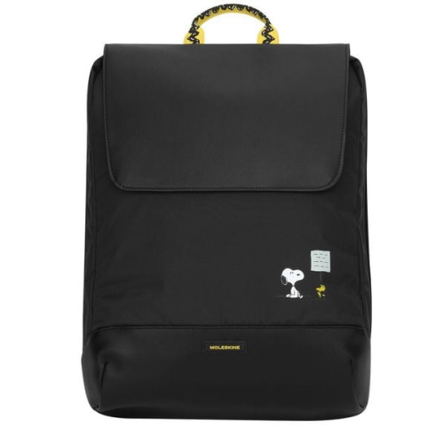 Moleskine Peanuts Metro Rucksack Slim Limitierte Ausgabe, Schwarz