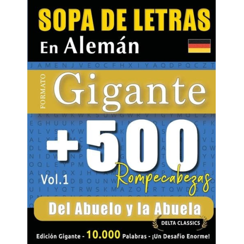 Delta Classics - Sopa De Letras En Alemán Formato Gigante