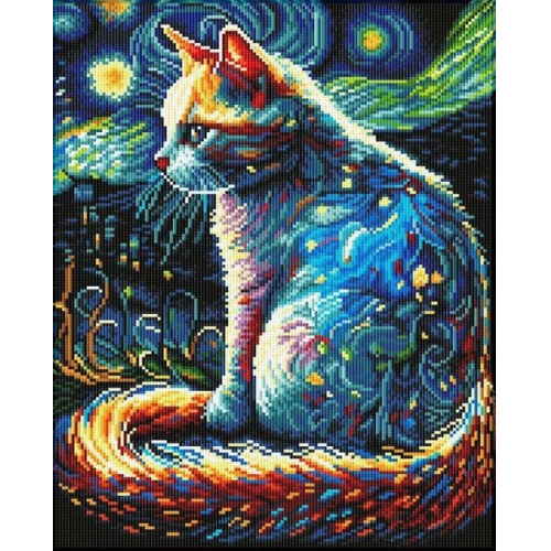 DIAMOND DOTZ - Diamond Painting Katze bei Nacht