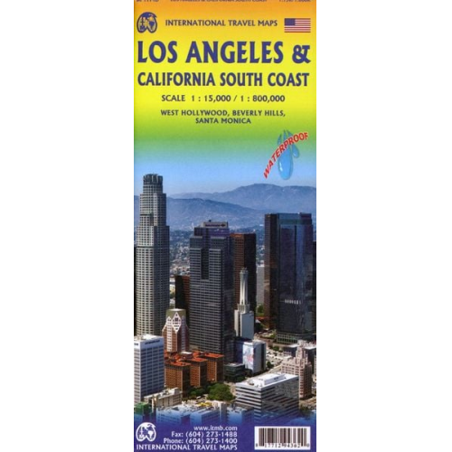 Stadtplan Los Angeles 1:15 000 / California South Coast 1 : 800 000