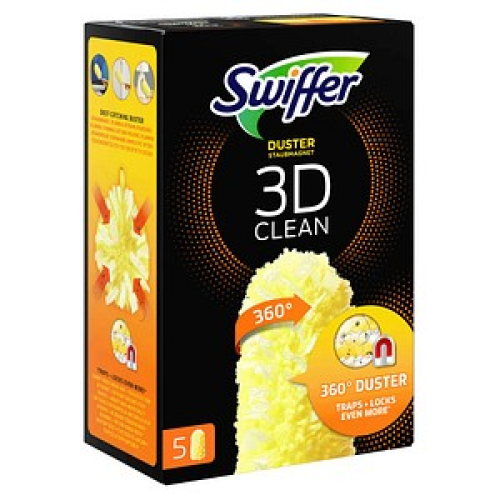 Swiffer DUSTER STAUBMAGNET 360° 3D CLEAN Staubfangtücher Mikrofaser, 5 Tücher
