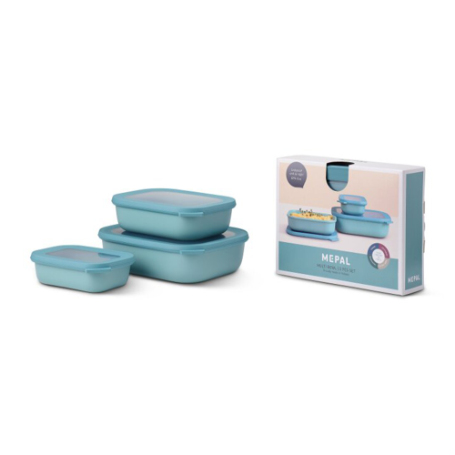 Set Multischüssel Cirqula rechteckig flach, 3-teilig (500, 1000, 2000 ml)