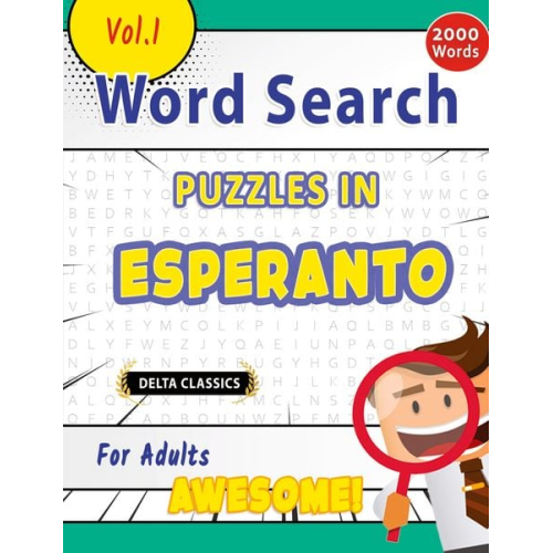 Best Activity Books - Word Search Puzzles in Esperanto For Adults - Awesome! Vol.1 - Delta Classics