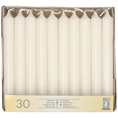 30 STARPAK Kerzen weiß