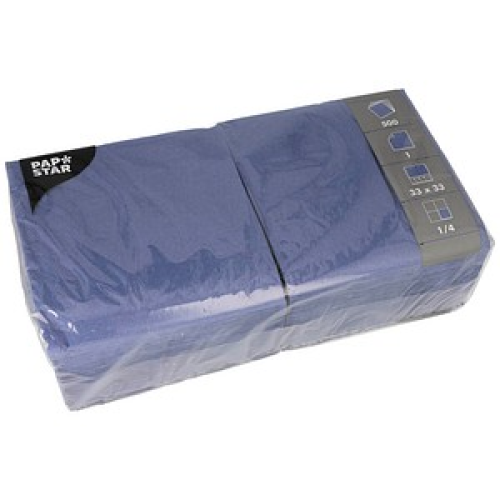 PAPSTAR Servietten dunkelblau 1-lagig 33,0 x 33,3 cm, 500 St.