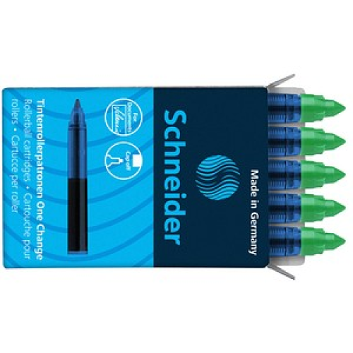 Schneider One Change Tintenrollerminen grün 0,6 mm 5 St.