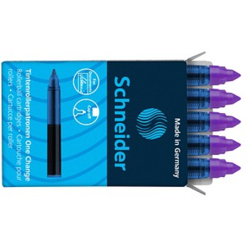 Schneider One Change Tintenrollerminen violett 0,6 mm 5 St.