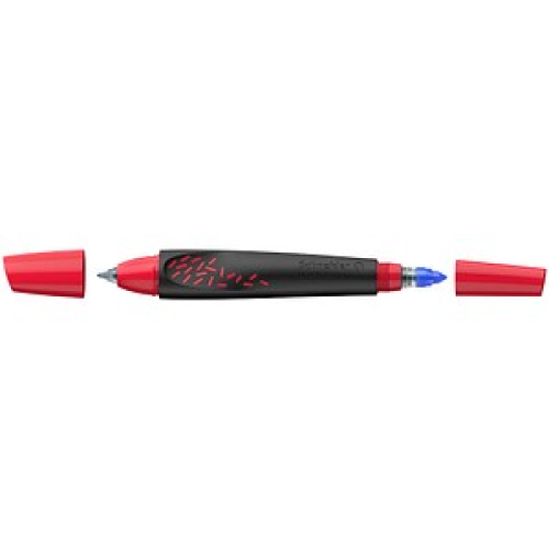 Schneider Breeze Tintenroller schwarz-rot 0,6 mm, Schreibfarbe: blau, 1 St.