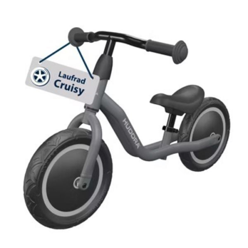 HUDORA 10923 - Laufrad Cruisy 10 shadow, für Kinder von 73-100 cm, Sitzhöhe: 24-31,5 cm