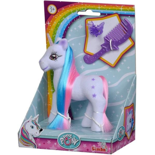 Simba 104342482 - Einhorn mit bunten Haaren, 14cm