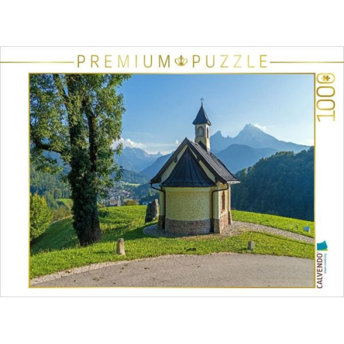 CALVENDO Puzzle Kirchleit'n-Kapelle, Berchtesgaden | 1000 Teile Lege-Größe 64x48cm Foto-Puzzle für glückliche Stunden