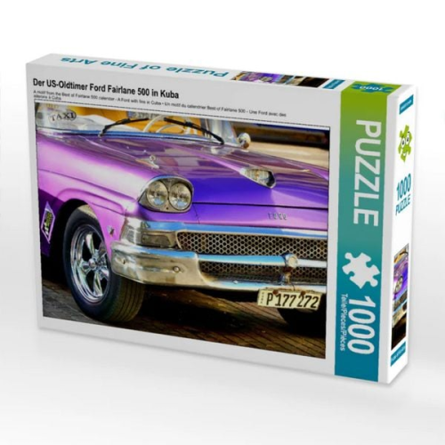CALVENDO Puzzle Ein Motiv aus dem Kalender Best of Fairlane 500 - Ein Ford mit Flossen in Kuba | 1000 Teile Lege-Größe 64x48cm Foto-Puzzle für glückli