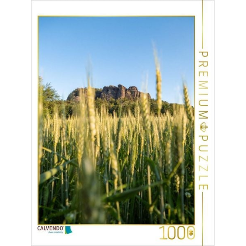 CALVENDO Puzzle Pfaffenstein Nordseite - Blick aus Richtung Pfaffendorf | 1000 Teile Lege-Größe 64x48cm Foto-Puzzle für glückliche Stunden