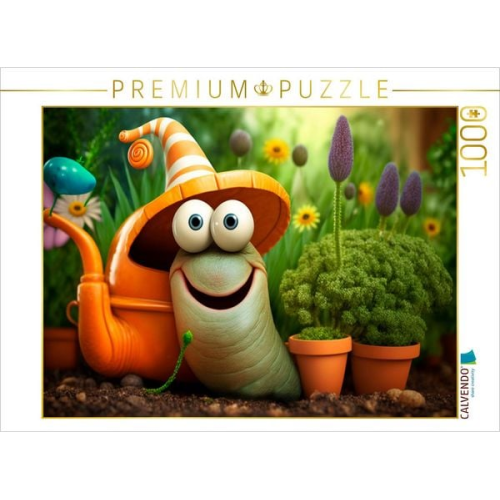 CALVENDO Puzzle Gartenschnecke | 1000 Teile Lege-Größe 64x48cm Foto-Puzzle für glückliche Stunden