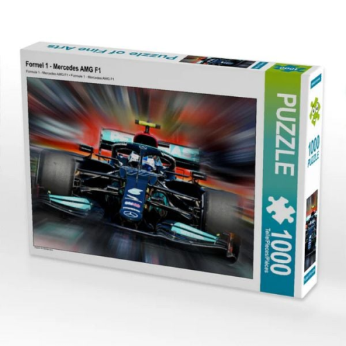 CALVENDO Puzzle Formel 1 - Mercedes AMG F1 | 1000 Teile Lege-Größe 64x48cm Foto-Puzzle für glückliche Stunden