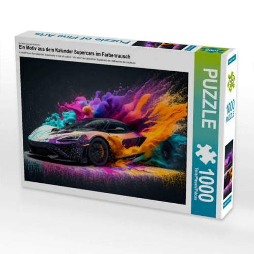 CALVENDO Puzzle Ein Motiv aus dem Kalender Supercars im Farbenrausch | 1000 Teile Lege-Größe 64x48cm Foto-Puzzle für glückliche Stunden