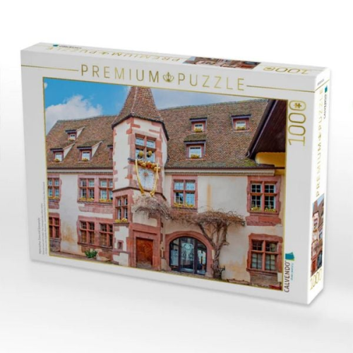 CALVENDO Puzzle Historischer Turm mit Sonnenuhr | 1000 Teile Lege-Größe 64x48cm Foto-Puzzle für glückliche Stunden