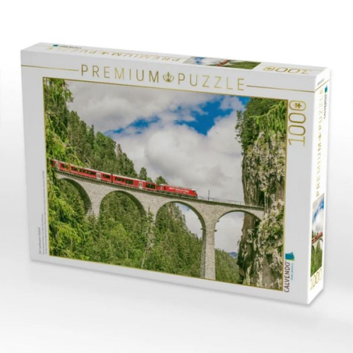 CALVENDO Puzzle Der Landwasser Viadukt | 1000 Teile Lege-Größe 64x48cm Foto-Puzzle für glückliche Stunden