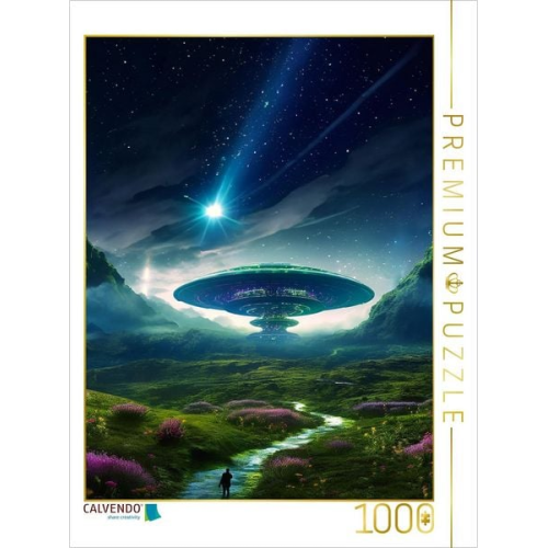 CALVENDO Puzzle Labor in den Bergen - Science Fiction | 1000 Teile Lege-Größe 64x48cm Foto-Puzzle für glückliche Stunden