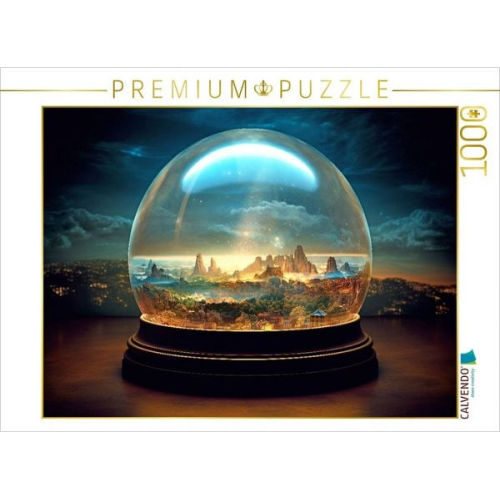 CALVENDO Puzzle Berglandschaft in einer Glaskugel | 1000 Teile Lege-Größe 64x48cm Foto-Puzzle für glückliche Stunden